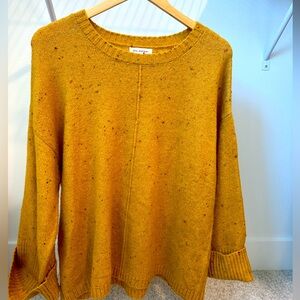 Yellow bell sleeve super soft pullover sweater